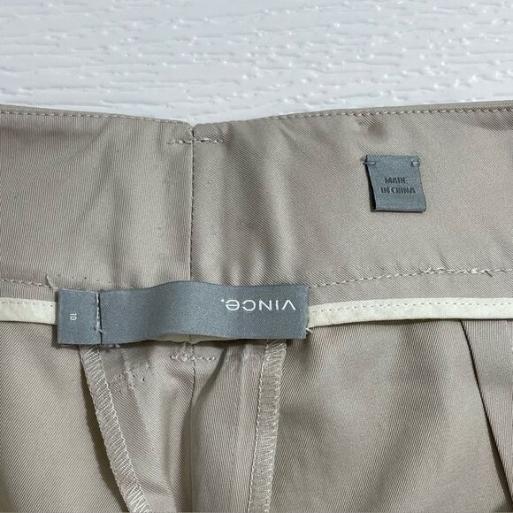 Vince High Waisted Wide Leg Cream Cropped Trouser Ecru Pants Size 10 - Picture 6 of 8